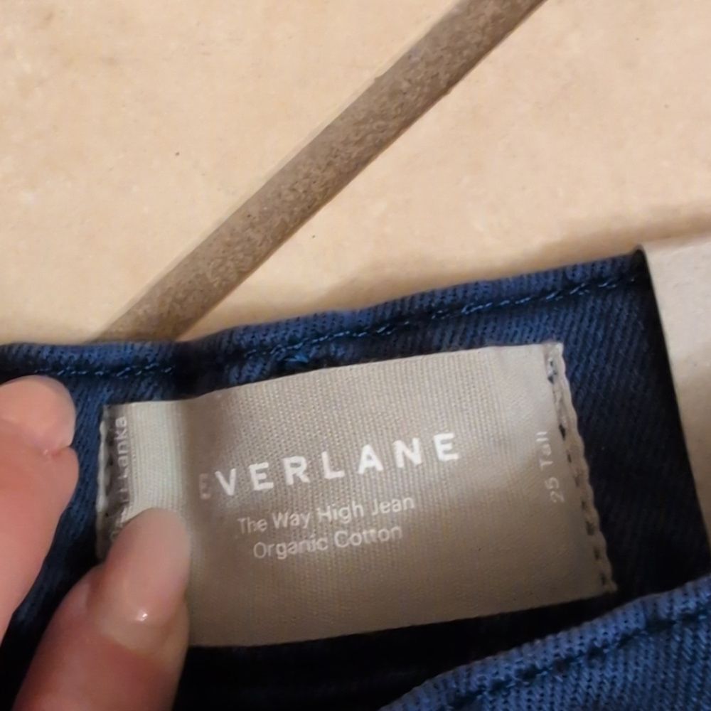 NWT Everlane The Way-high Jean Blue Denim Straight Leg Size 25 Tall - Picture 4 of 13